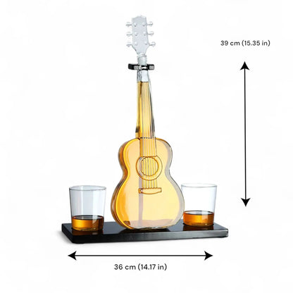 Guitar Whiskey Decanter – 1000ml Borosilicate Bottle with Stand  Geniogoods