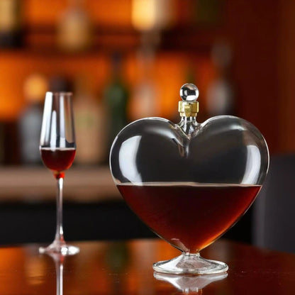 Heart shape wine decanter – creative glass wine dispenser gift  Geniogoods