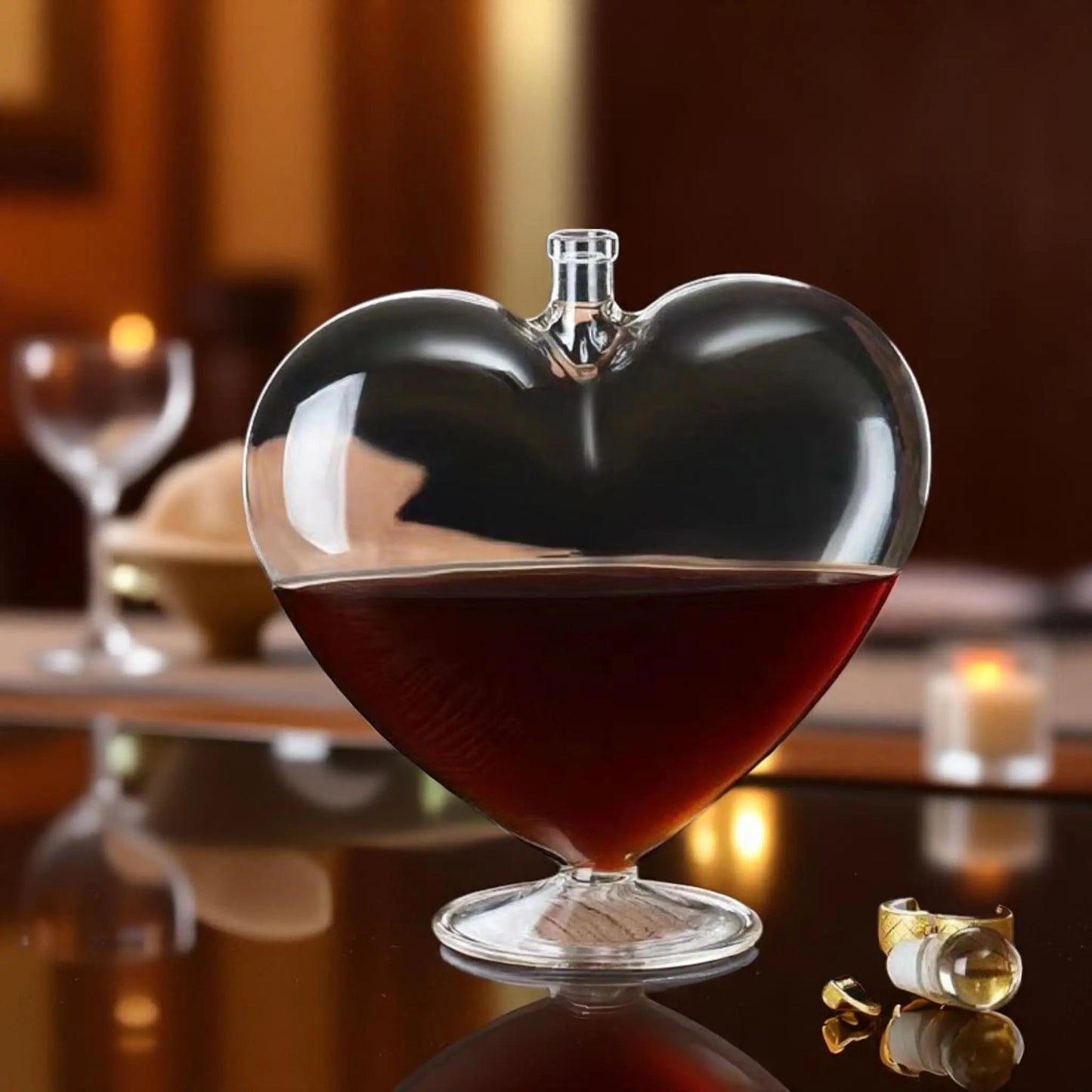Heart shape wine decanter – creative glass wine dispenser gift  Geniogoods