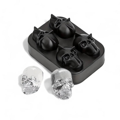 Ice cube mold set – silicone bar tray with rose & gun shapes  Geniogoods