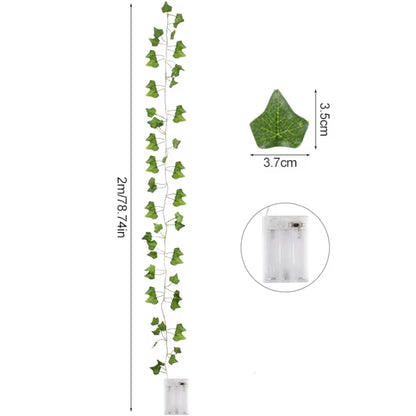 Ivy String Lights with Artificial Leaves – LED Garland Decor  Geniogoods