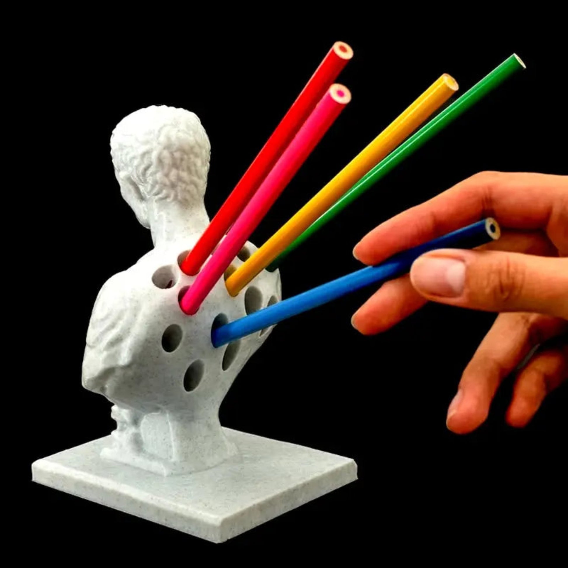Julius Caesar Pen Holder – Unique Office Desk Organizer & Decor
