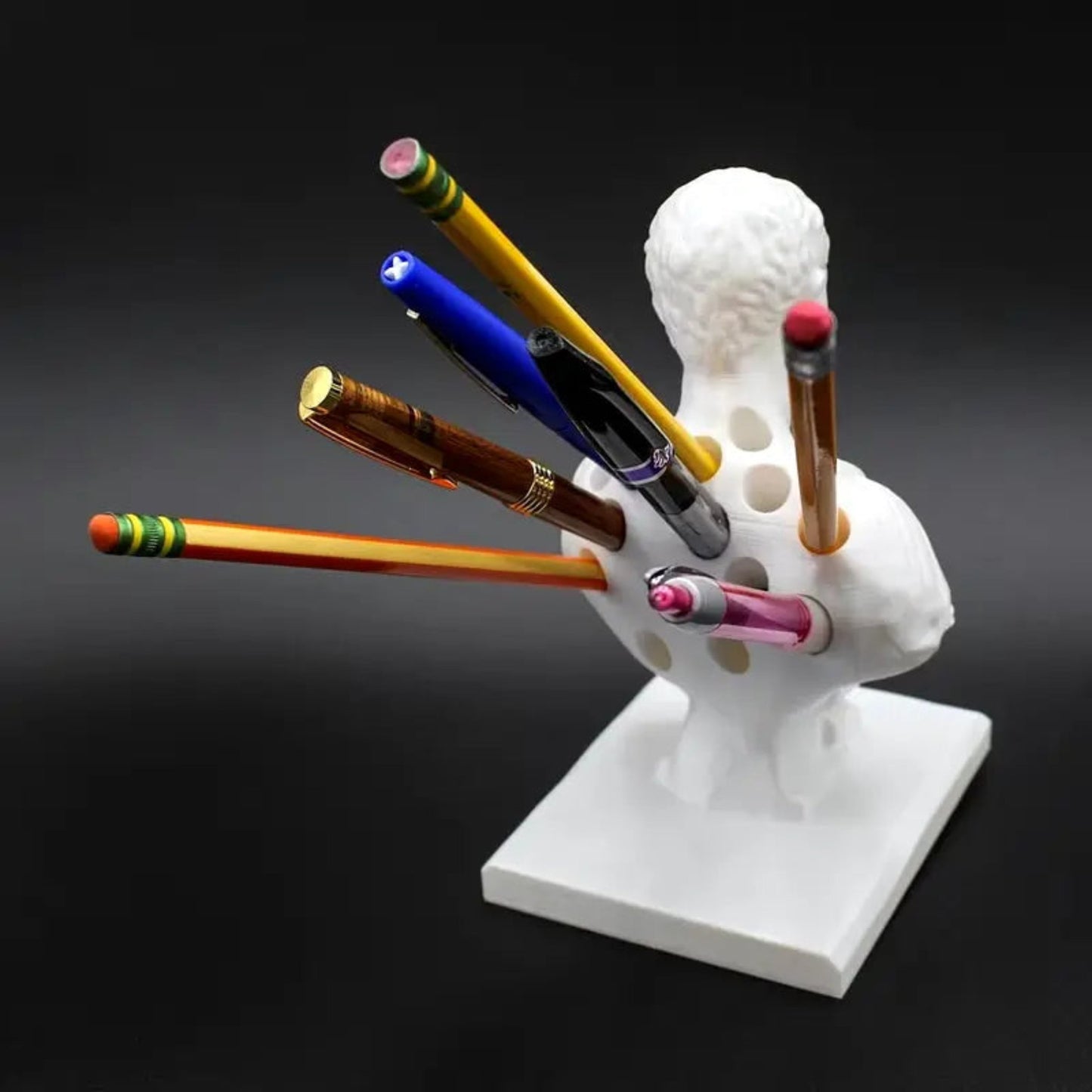 Julius Caesar Pen Holder – Unique Office Desk Organizer & Decor