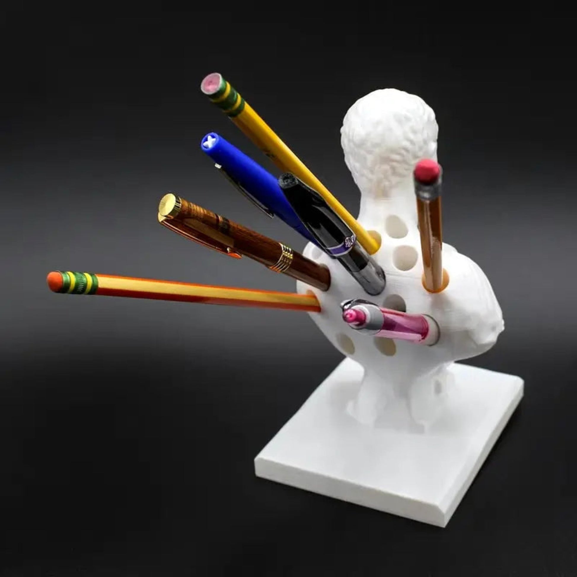 Julius Caesar Pen Holder – Unique Office Desk Organizer & Decor
