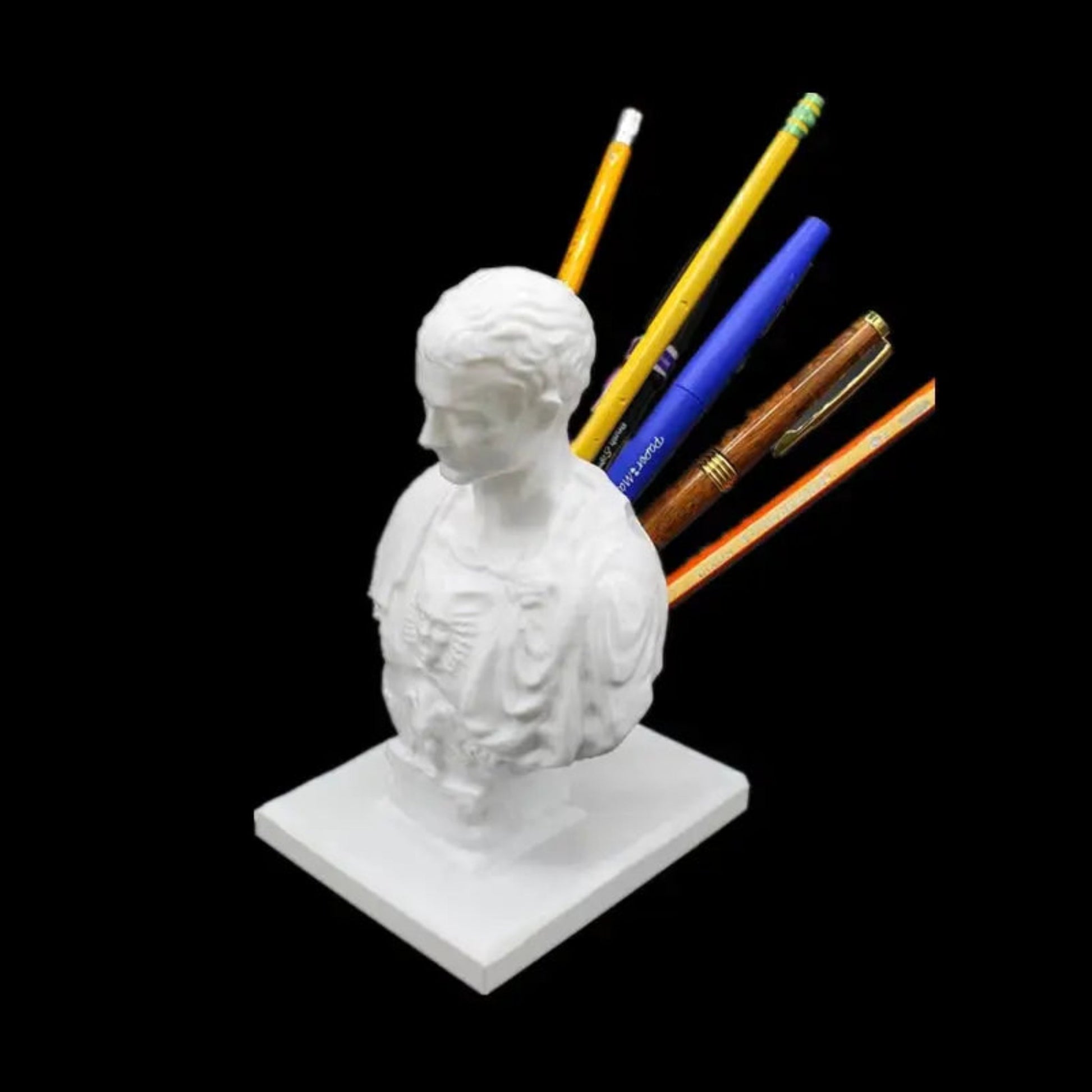 Julius Caesar Pen Holder – Unique Office Desk Organizer & Decor