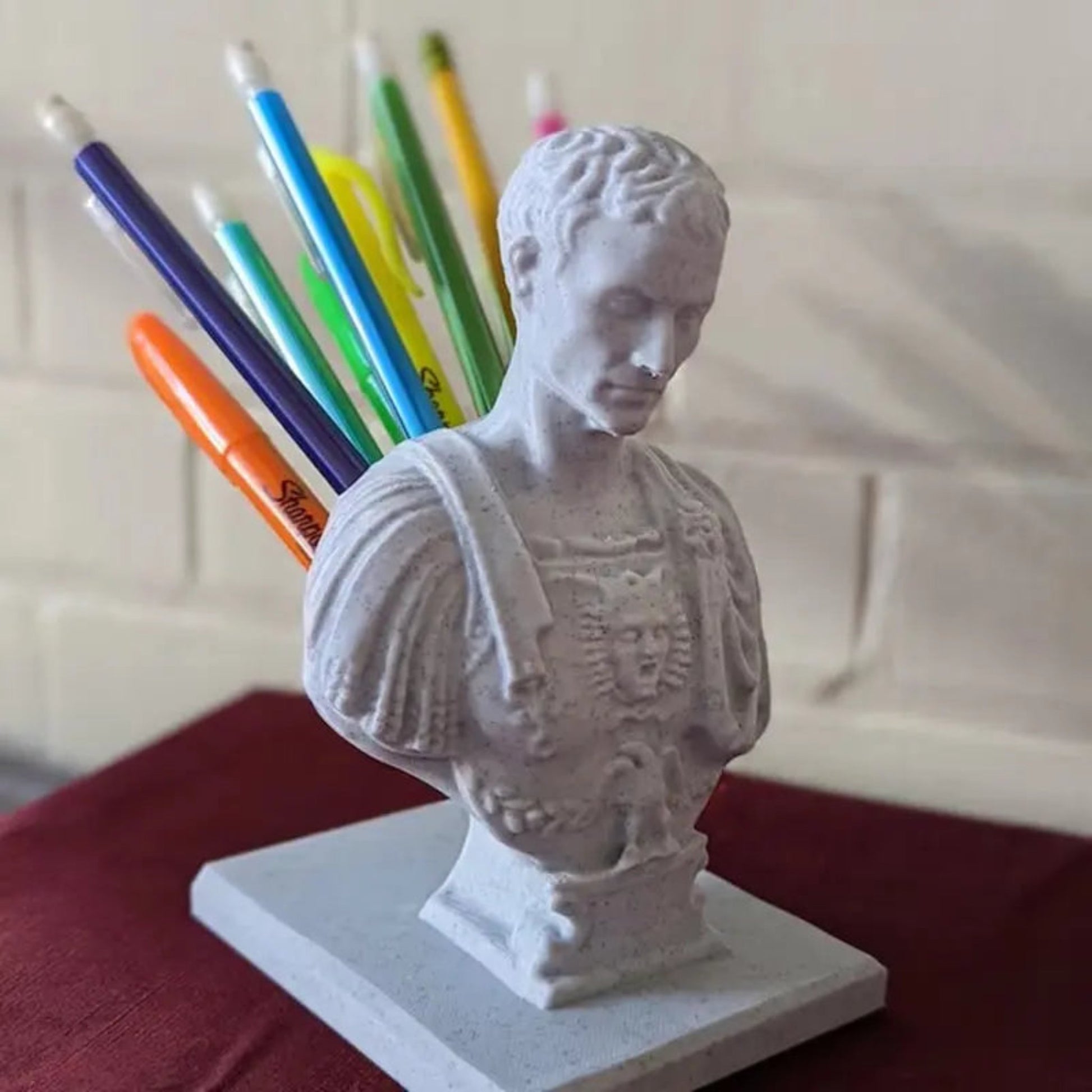 Julius Caesar Pen Holder – Unique Office Desk Organizer & Decor