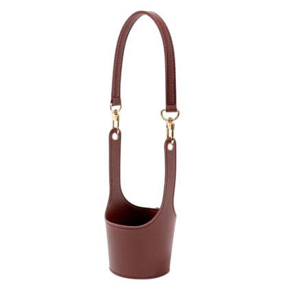 Leather Cup Cover Pouch – Portable Bottle Sleeve & Carrying Strap Geniogoods