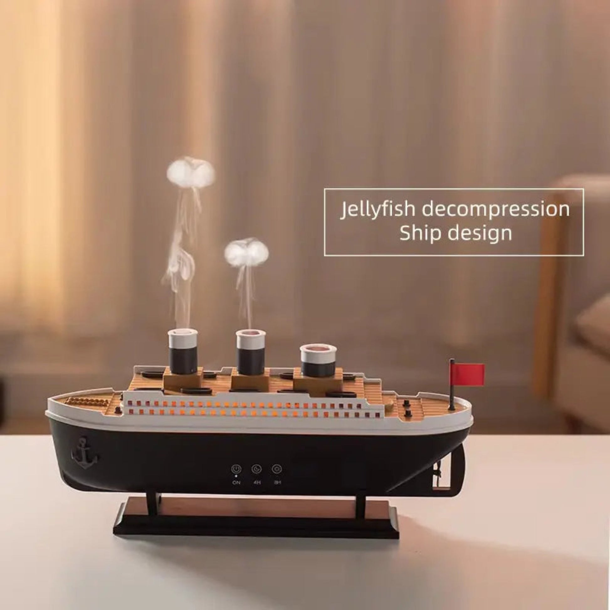 Luxury Cruise Ship Aroma Diffuser | 250ml Air Humidifier with Remote Control