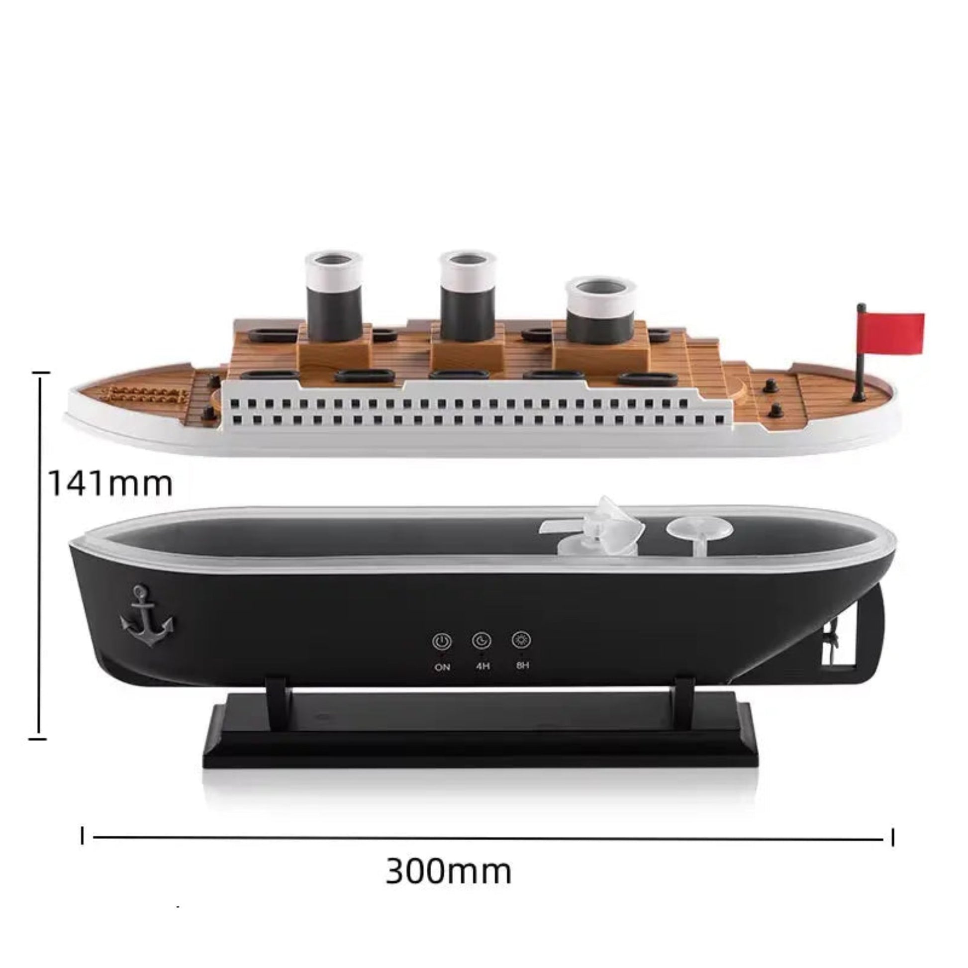 Luxury Cruise Ship Aroma Diffuser | 250ml Air Humidifier with Remote Control