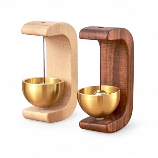 Magnetic Wooden Doorbell Chime – Beech & Copper Entry Bell  Geniogoods