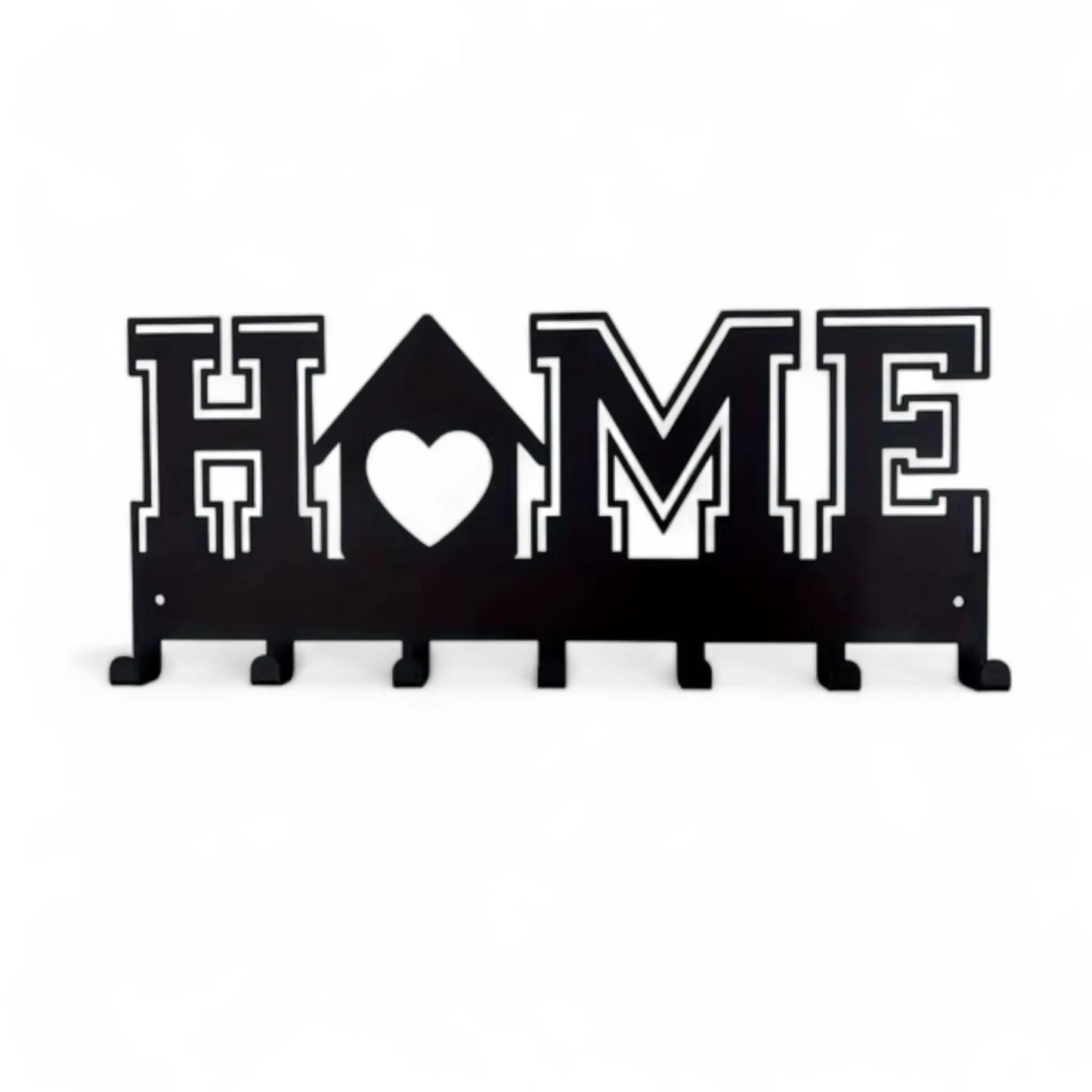 Metal Key Holder Wall Mounted – 7 Hook Decorative Organizer Rack  Geniogoods