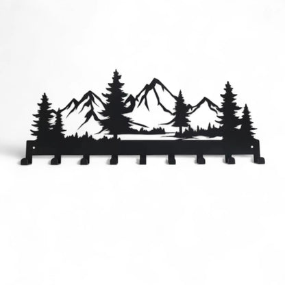 Metal Key Holder Wall Mounted – 7 Hook Decorative Organizer Rack  Geniogoods