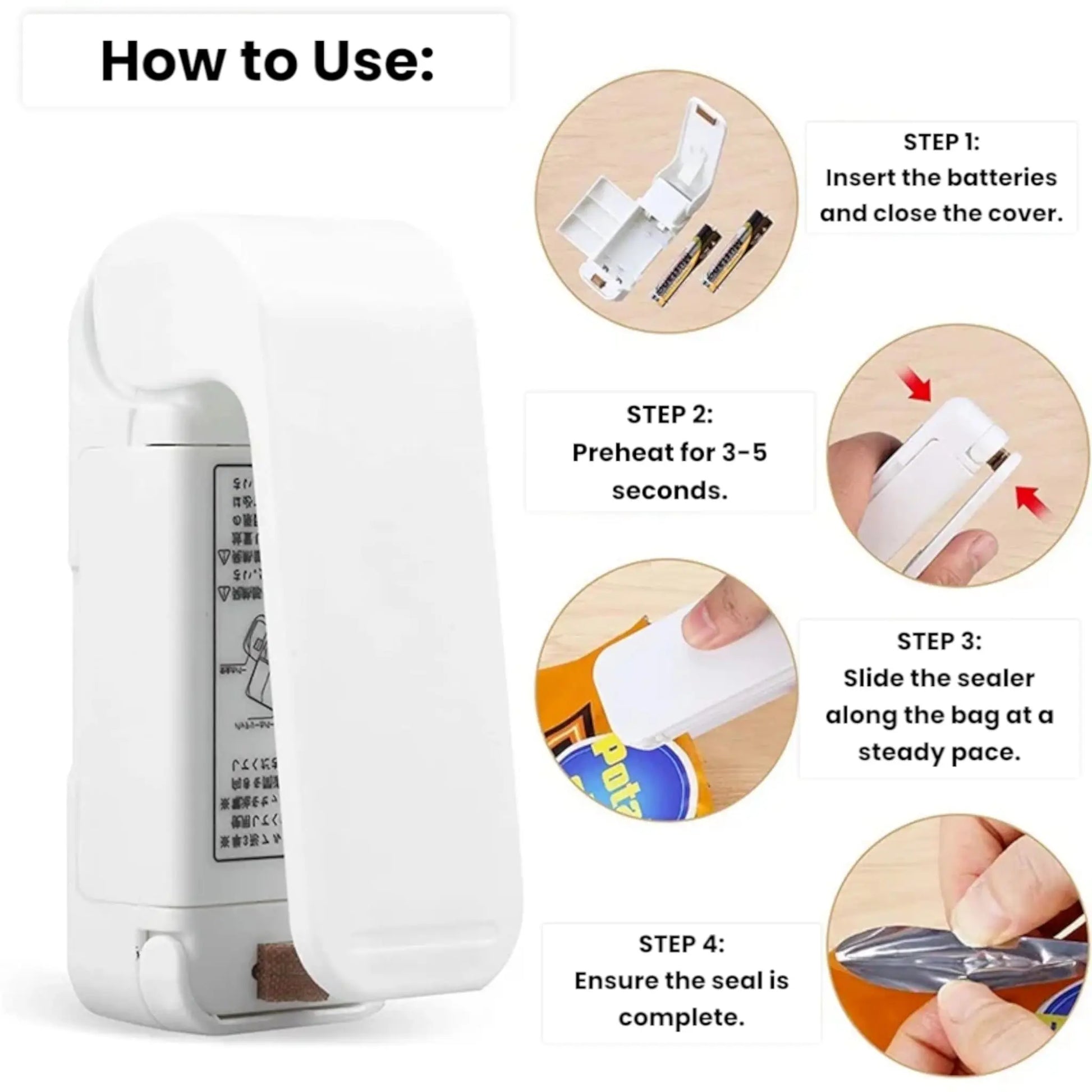 Mini Heat Bag Sealer – Portable Food Packaging Sealing Machine Geniogoods