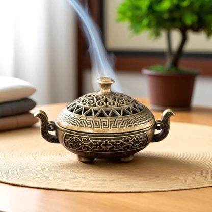 Mini Incense Burner with Hollow Design – Three-Legged Zen Home Decor  Geniogoods