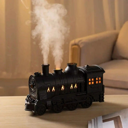 Mini Train Aromatherapy Diffuser - 2-in-1 Ultrasonic Cool Mist Humidifier with LED Lamp