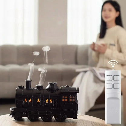 Mini Train Aromatherapy Diffuser - 2-in-1 Ultrasonic Cool Mist Humidifier with LED Lamp