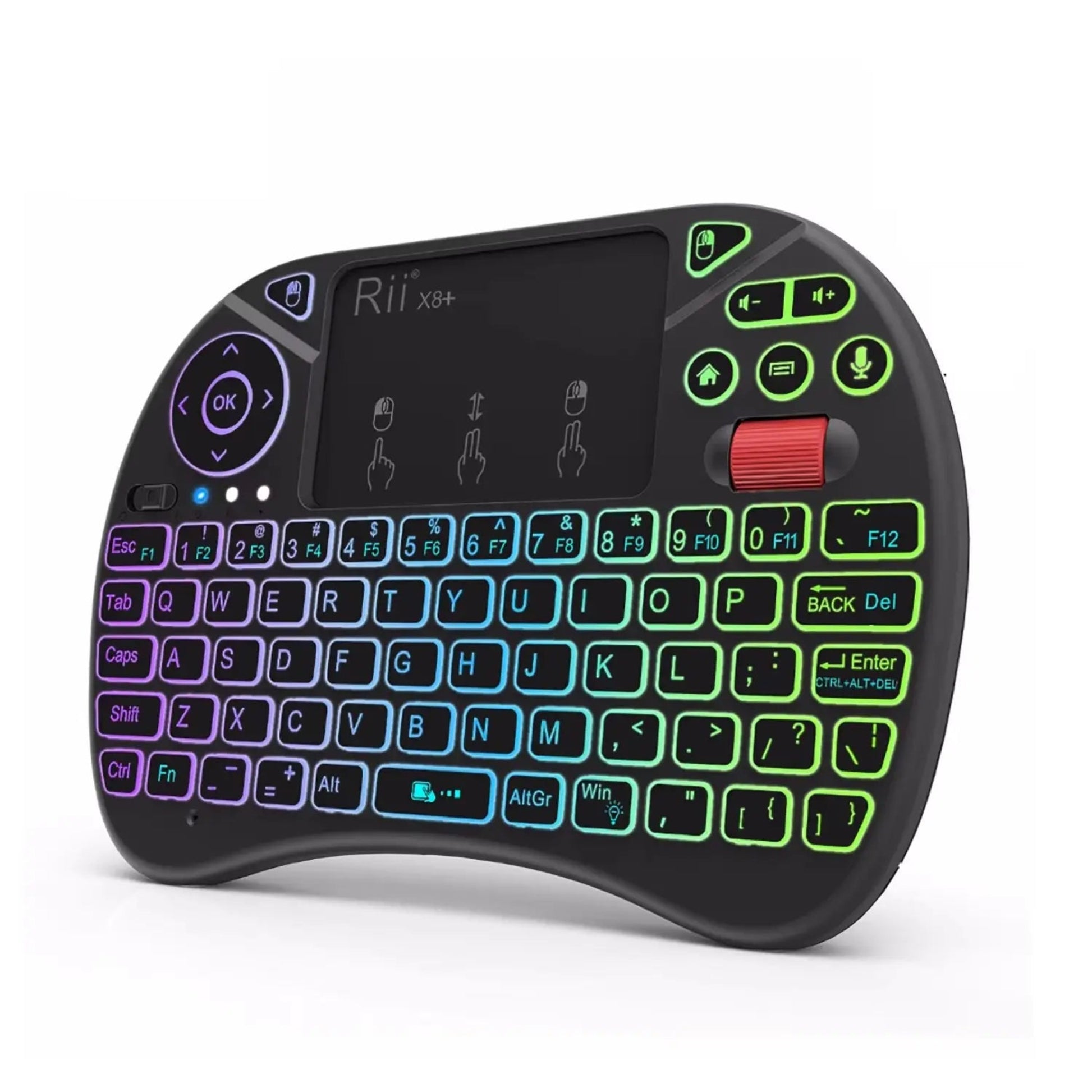 Mini Wireless Keyboard | Rii X8+ Backlit Voice Search Touchpad