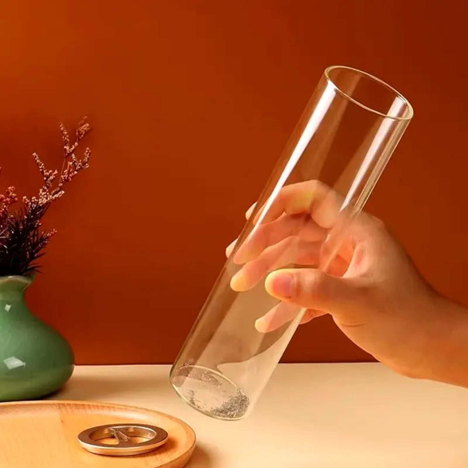 Modern Glass Incense Burner | Anti-Ash Design for Yoga & Meditation