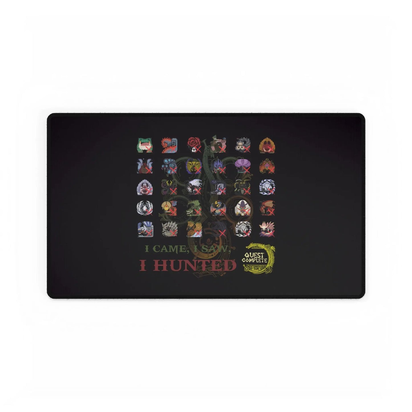 Monster Hunter Wilds Desk Mat – Epic Gaming Surface with Hunting Record Design  Geniogoods