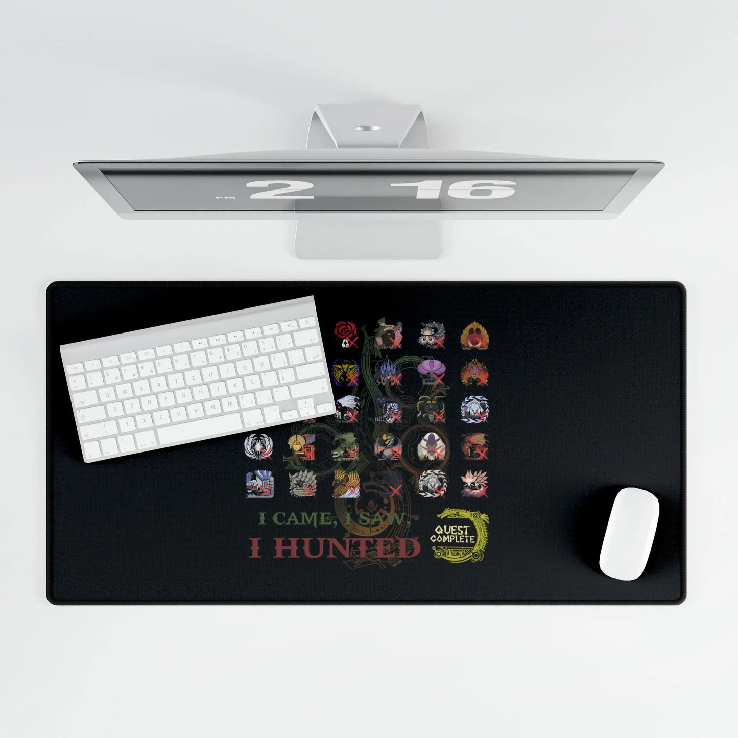 Monster Hunter Wilds Desk Mat – Epic Gaming Surface with Hunting Record Design  Geniogoods