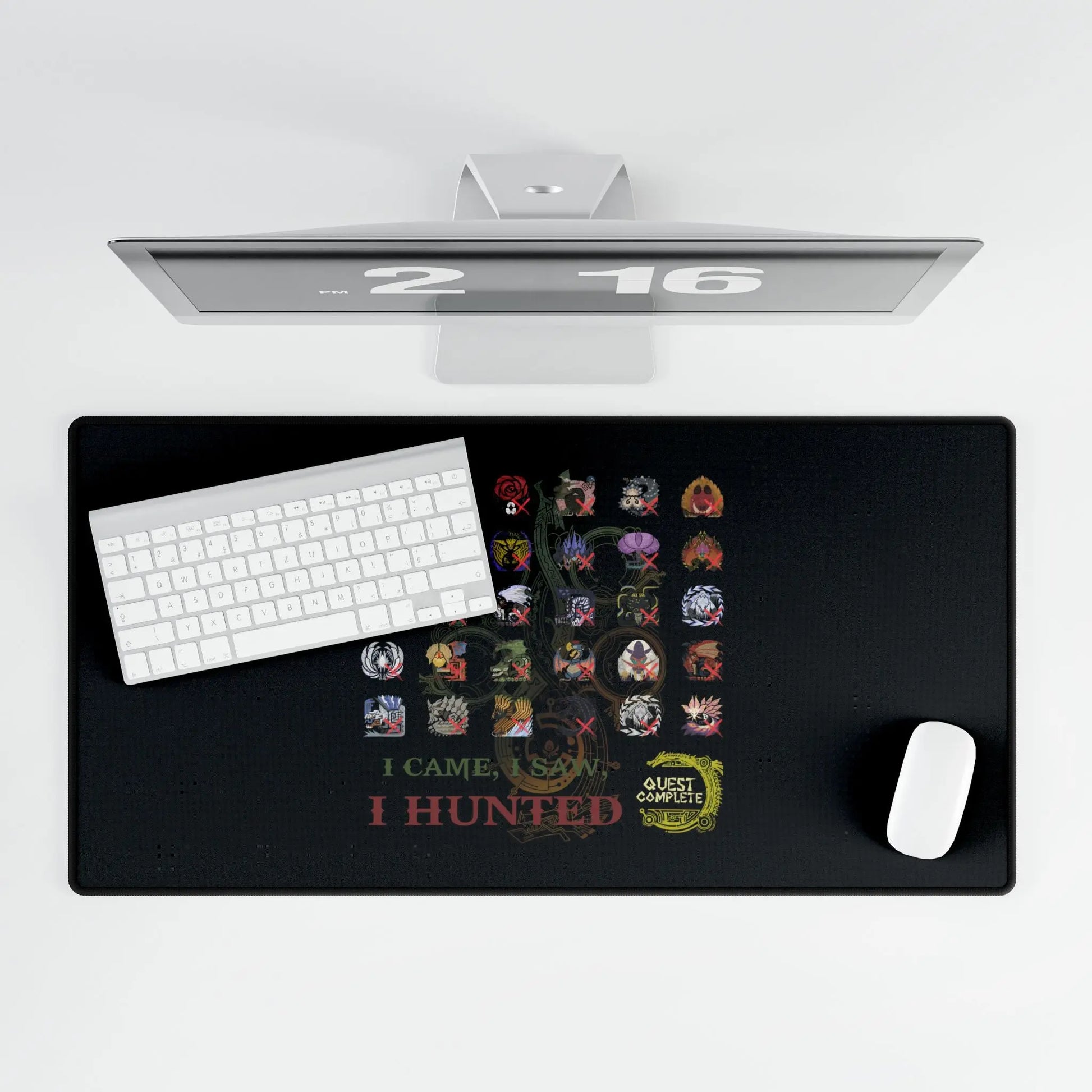 Monster Hunter Wilds Desk Mat – Epic Gaming Surface with Hunting Record Design  Geniogoods