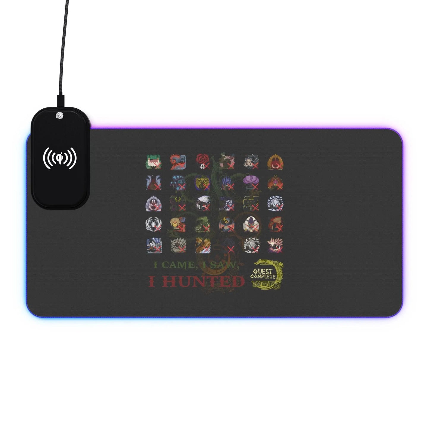 Monster Hunter Wilds Gaming Mouse Pad – LED Lights + Wireless Charging  Geniogoods