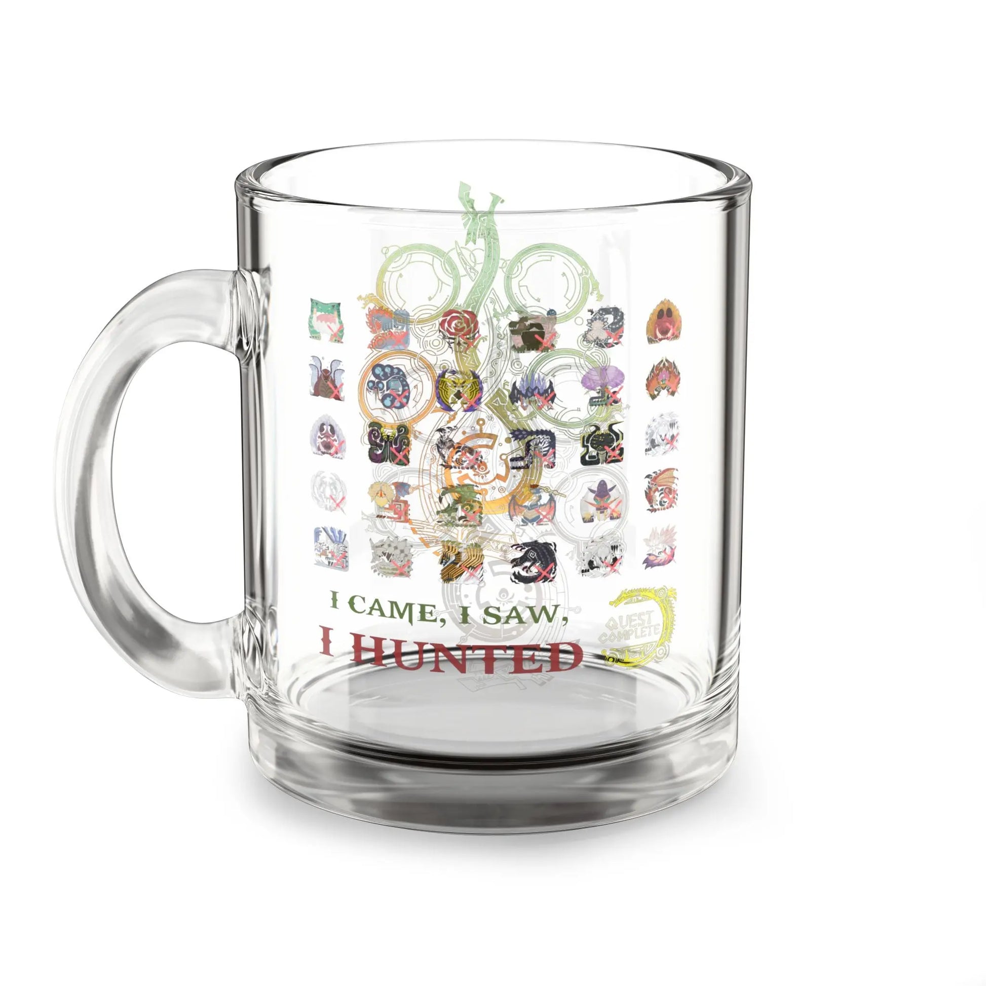 Monster Hunter Wilds Glass Mug – Funny Hunting Record Design  Geniogoods