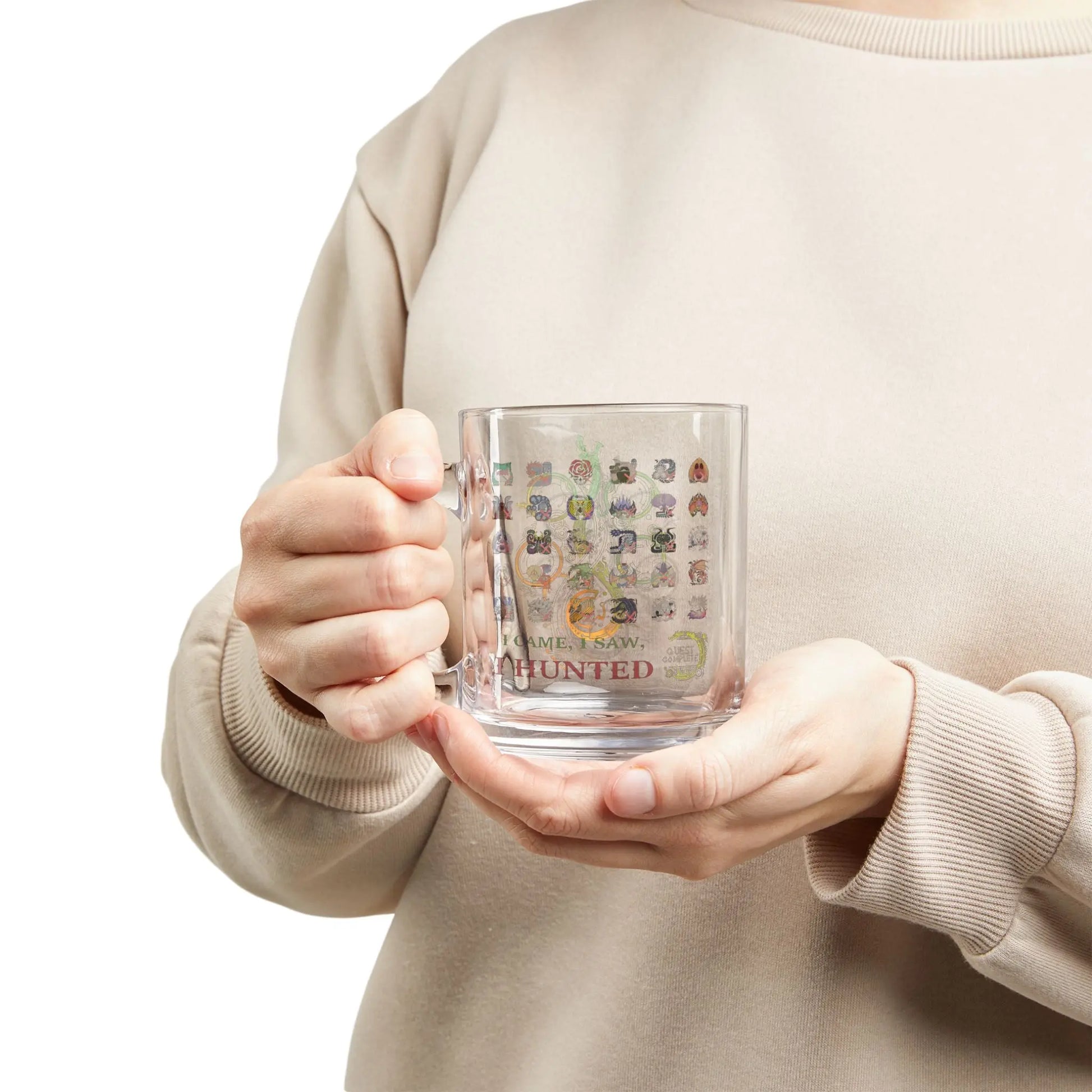 Monster Hunter Wilds Glass Mug – Funny Hunting Record Design  Geniogoods