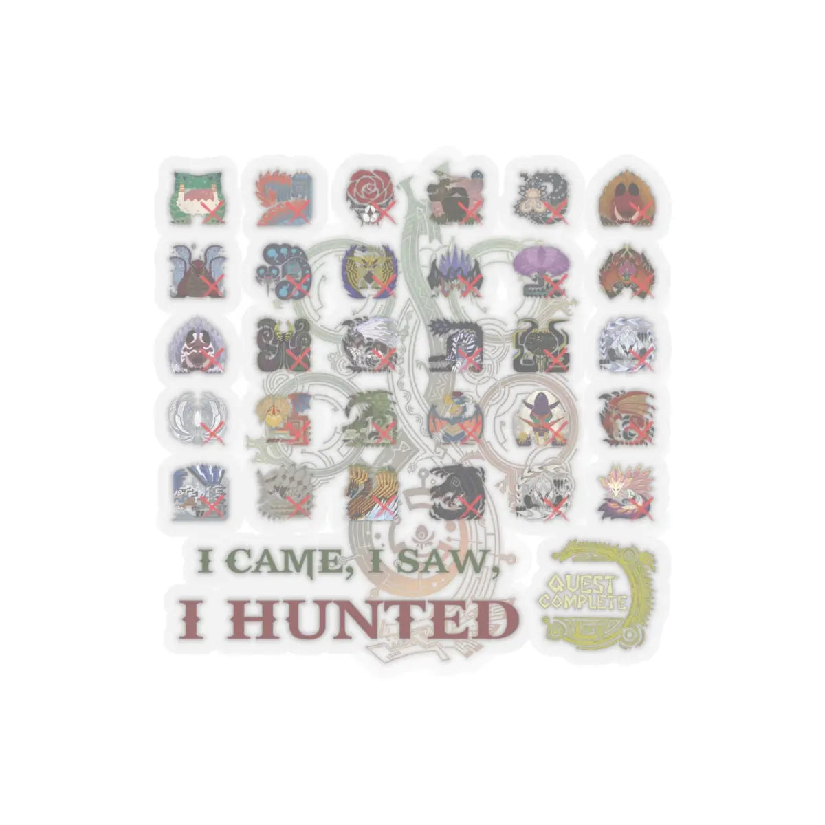 Monster Hunter Wilds Kiss-Cut Stickers – Hunting Record Gamer Decal  Geniogoods
