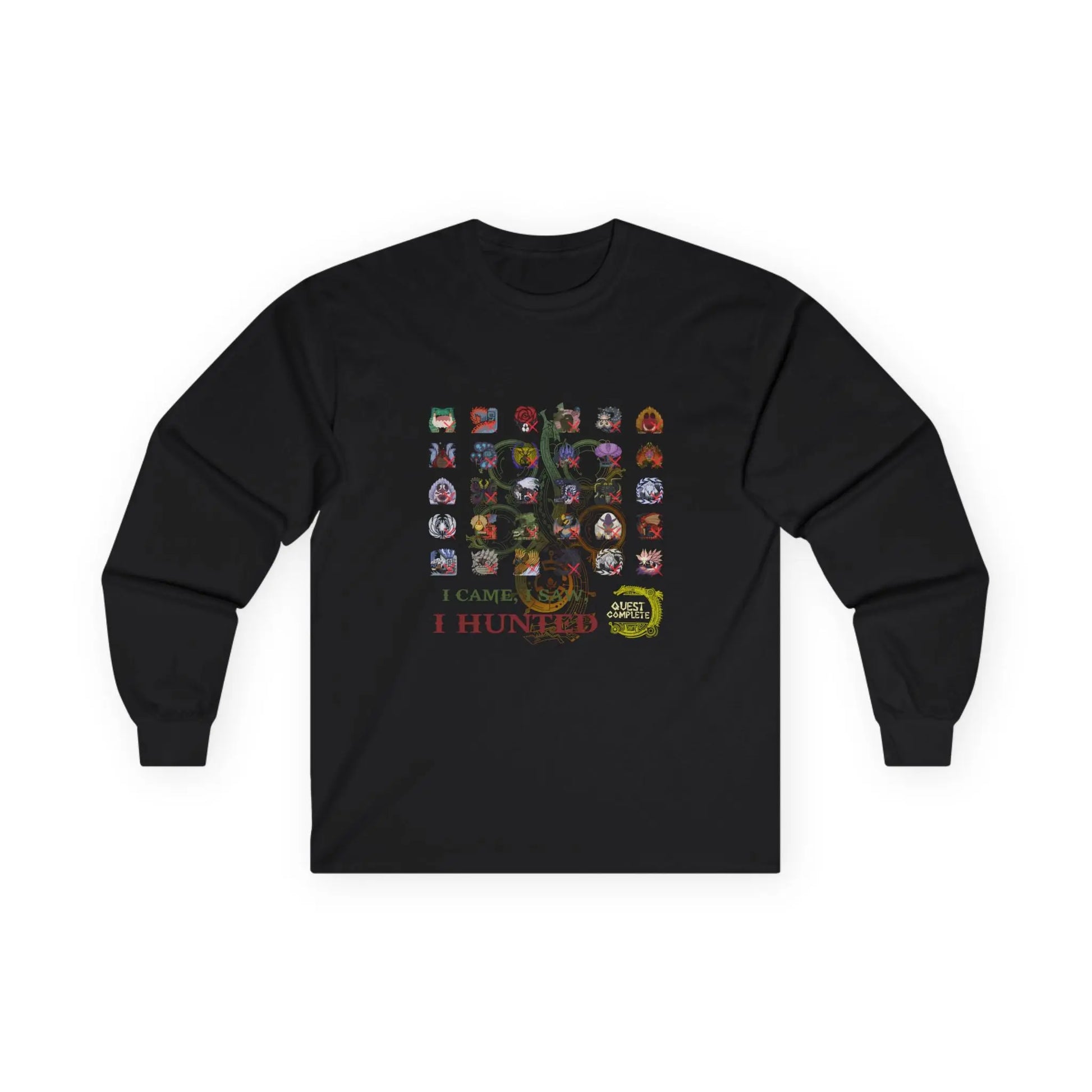 Monster Hunter Wilds Long Sleeve Shirt – Unisex Tee with Hunting Record Design  Geniogoods