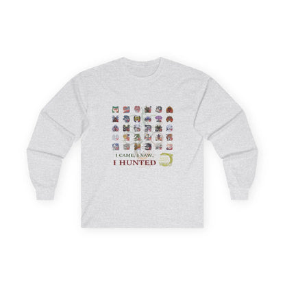 Monster Hunter Wilds Long Sleeve Shirt – Unisex Tee with Hunting Record Design  Geniogoods