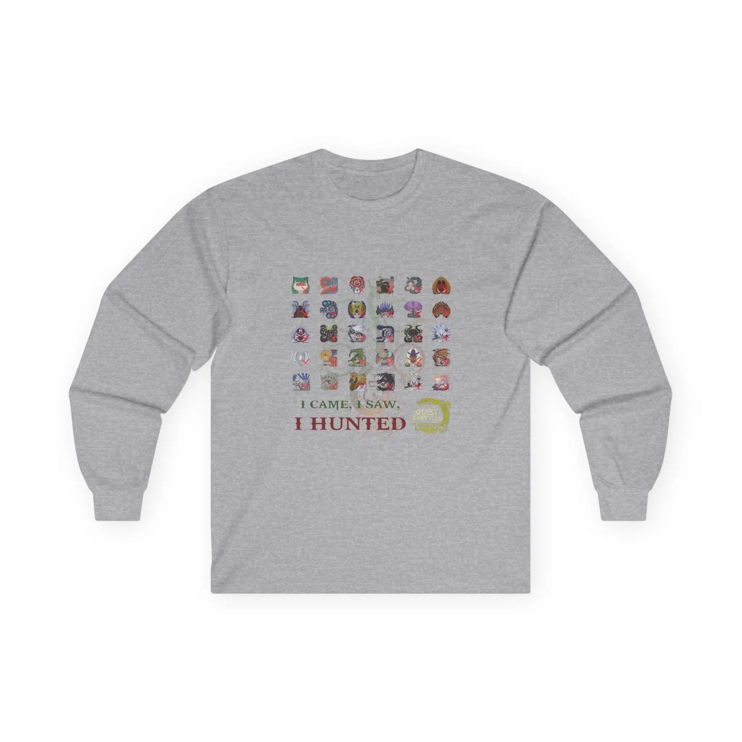 Monster Hunter Wilds Long Sleeve Shirt – Unisex Tee with Hunting Record Design  Geniogoods