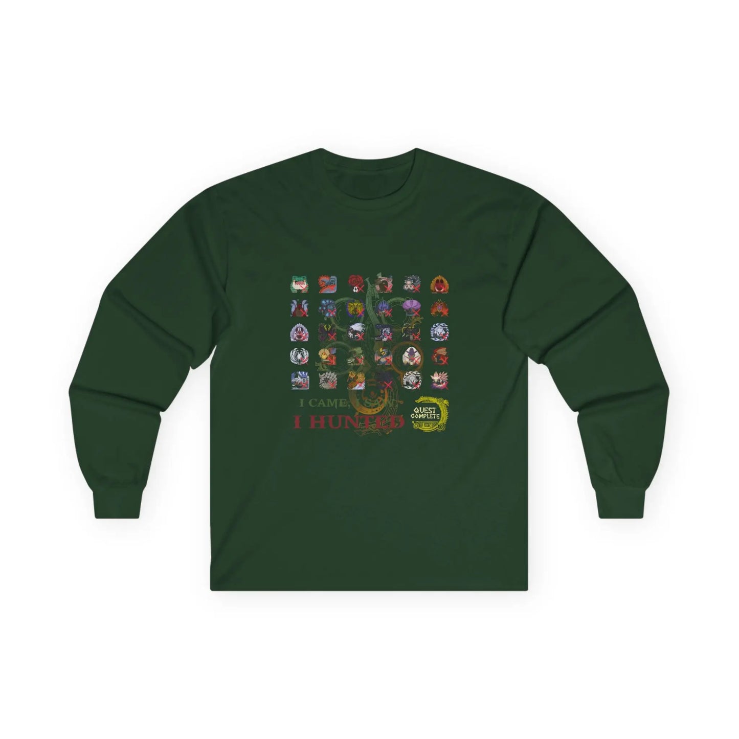 Monster Hunter Wilds Long Sleeve Shirt – Unisex Tee with Hunting Record Design  Geniogoods