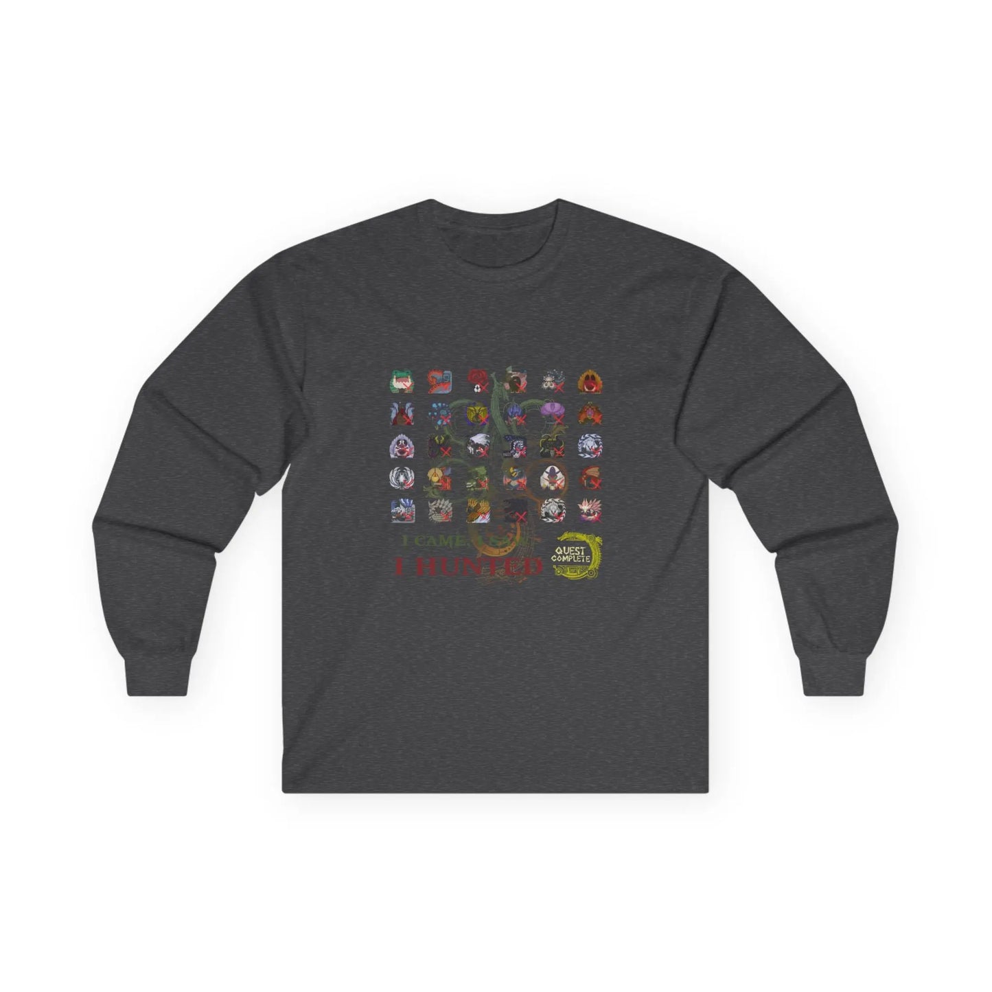 Monster Hunter Wilds Long Sleeve Shirt – Unisex Tee with Hunting Record Design  Geniogoods