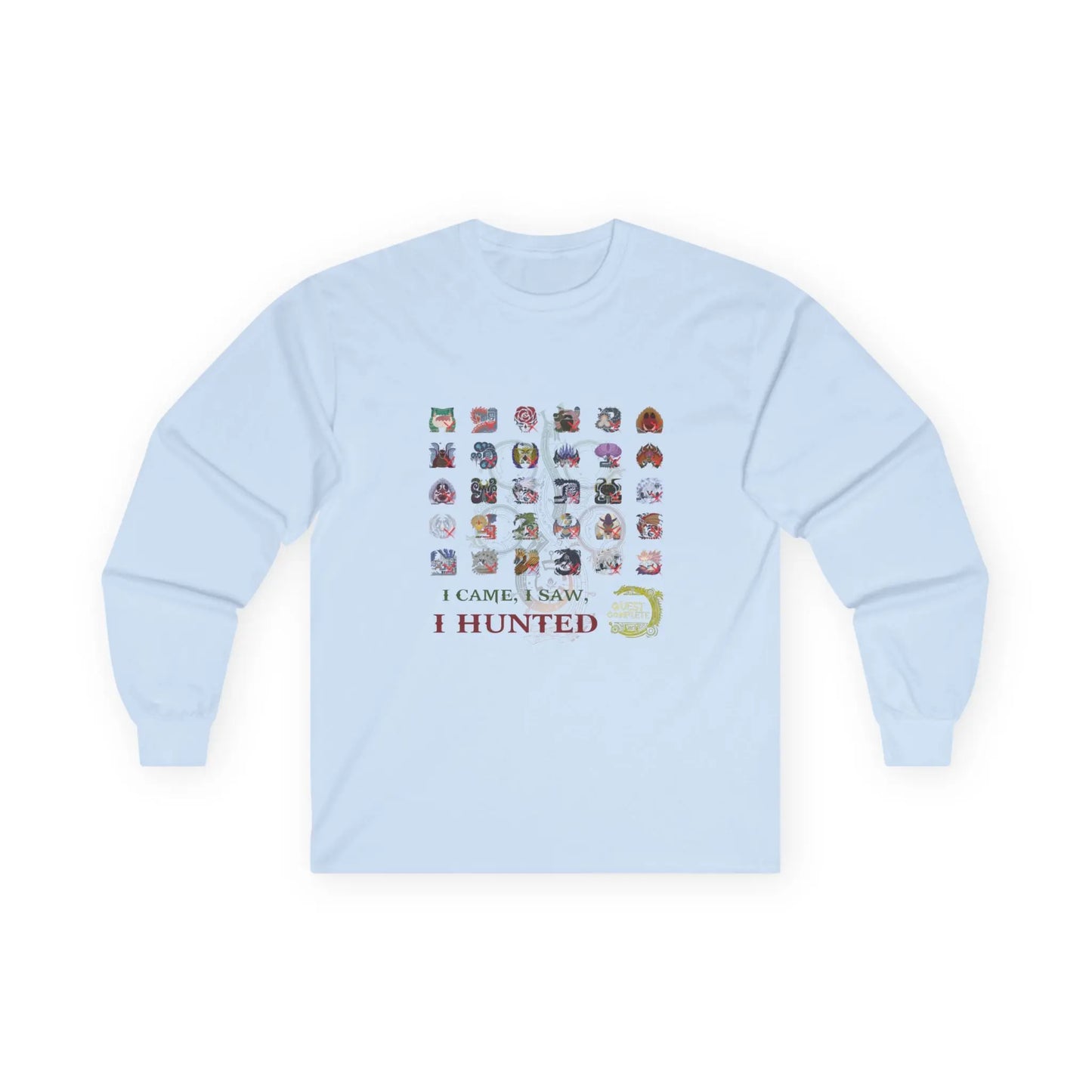 Monster Hunter Wilds Long Sleeve Shirt – Unisex Tee with Hunting Record Design  Geniogoods