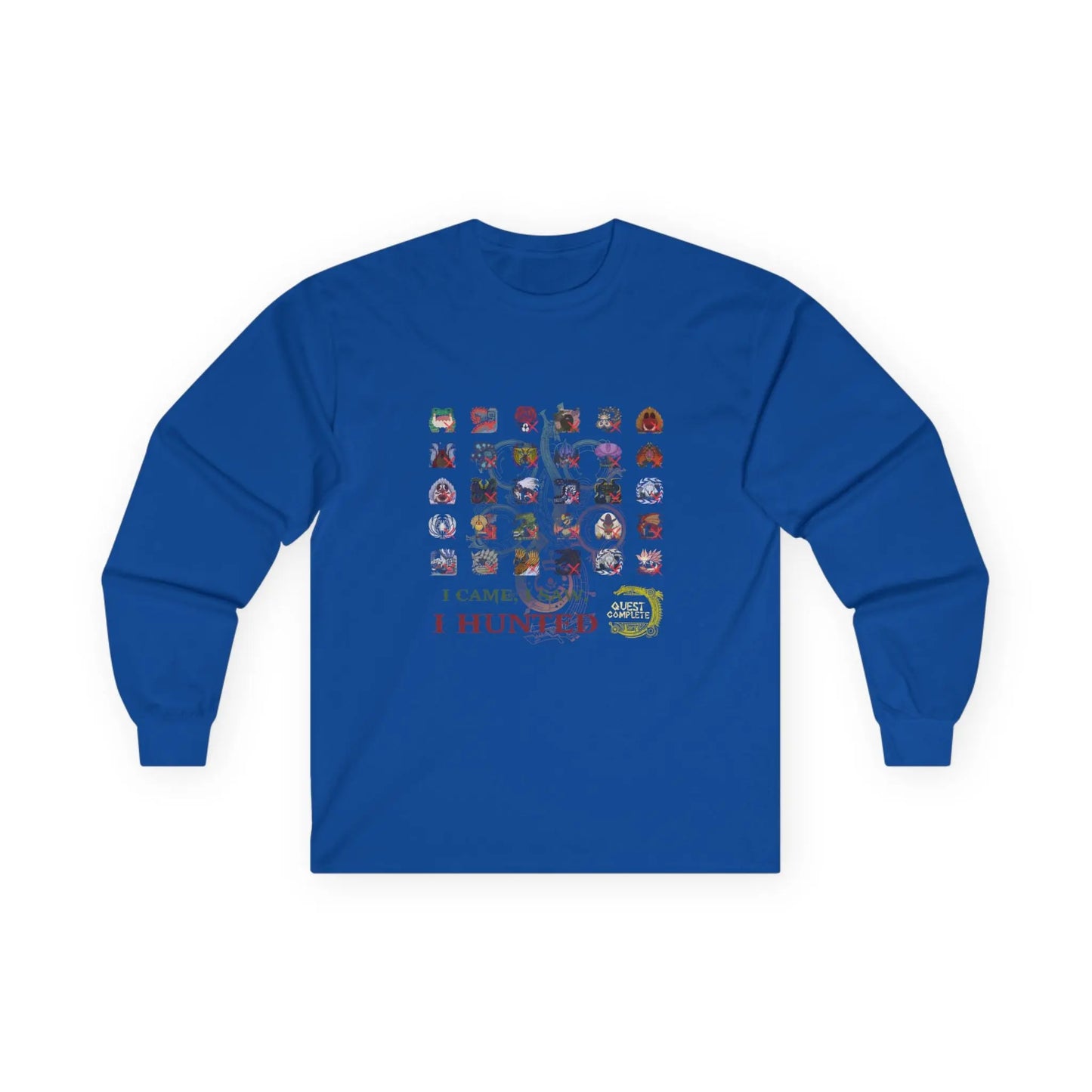 Monster Hunter Wilds Long Sleeve Shirt – Unisex Tee with Hunting Record Design  Geniogoods