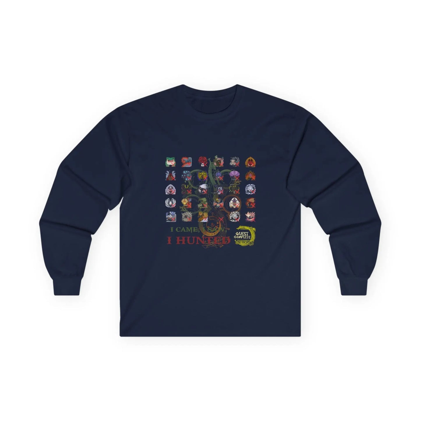 Monster Hunter Wilds Long Sleeve Shirt – Unisex Tee with Hunting Record Design  Geniogoods