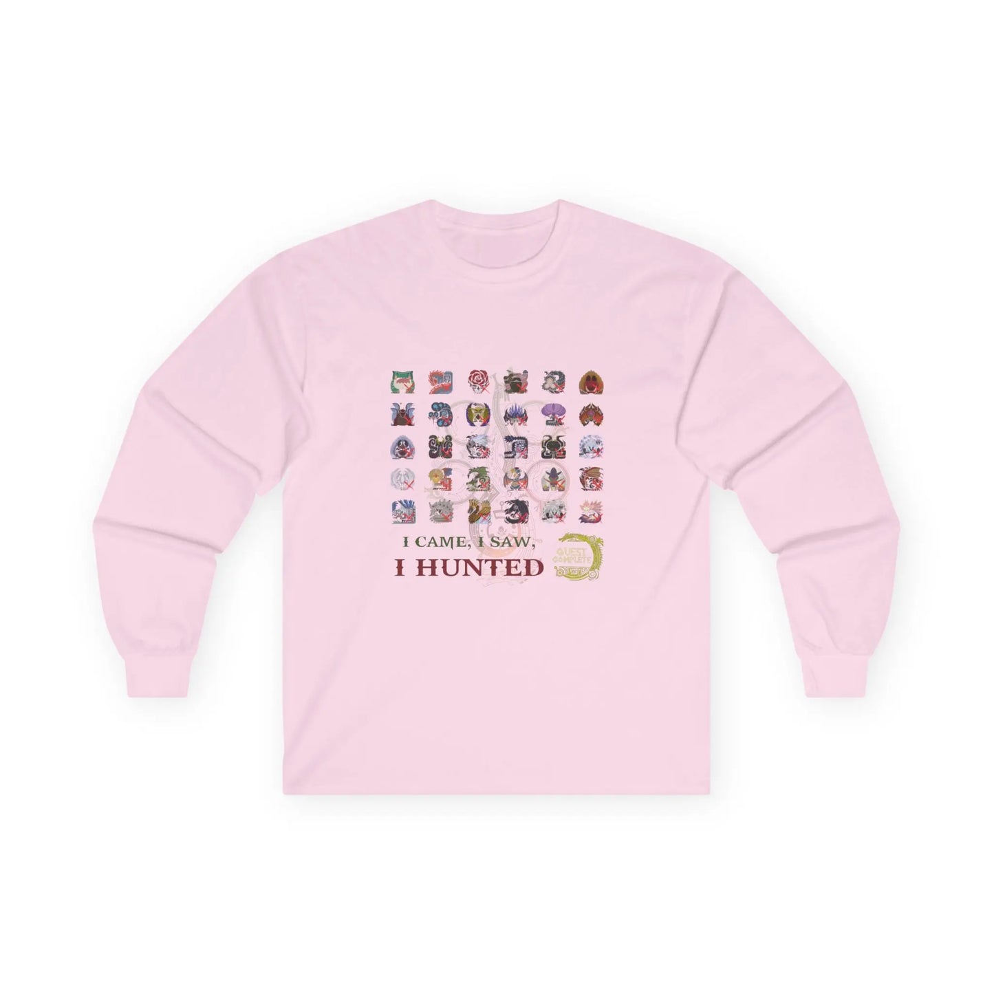 Monster Hunter Wilds Long Sleeve Shirt – Unisex Tee with Hunting Record Design  Geniogoods