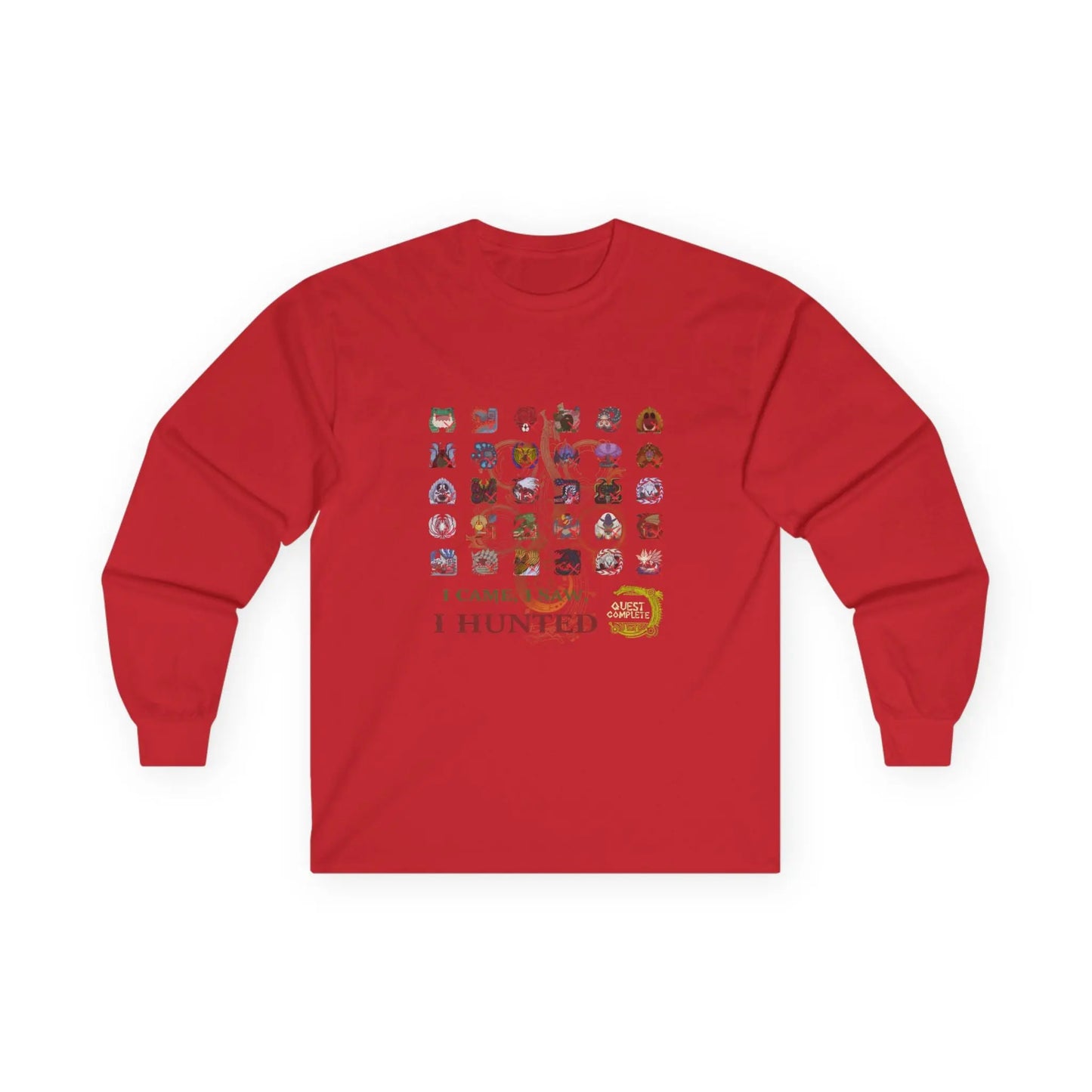Monster Hunter Wilds Long Sleeve Shirt – Unisex Tee with Hunting Record Design  Geniogoods