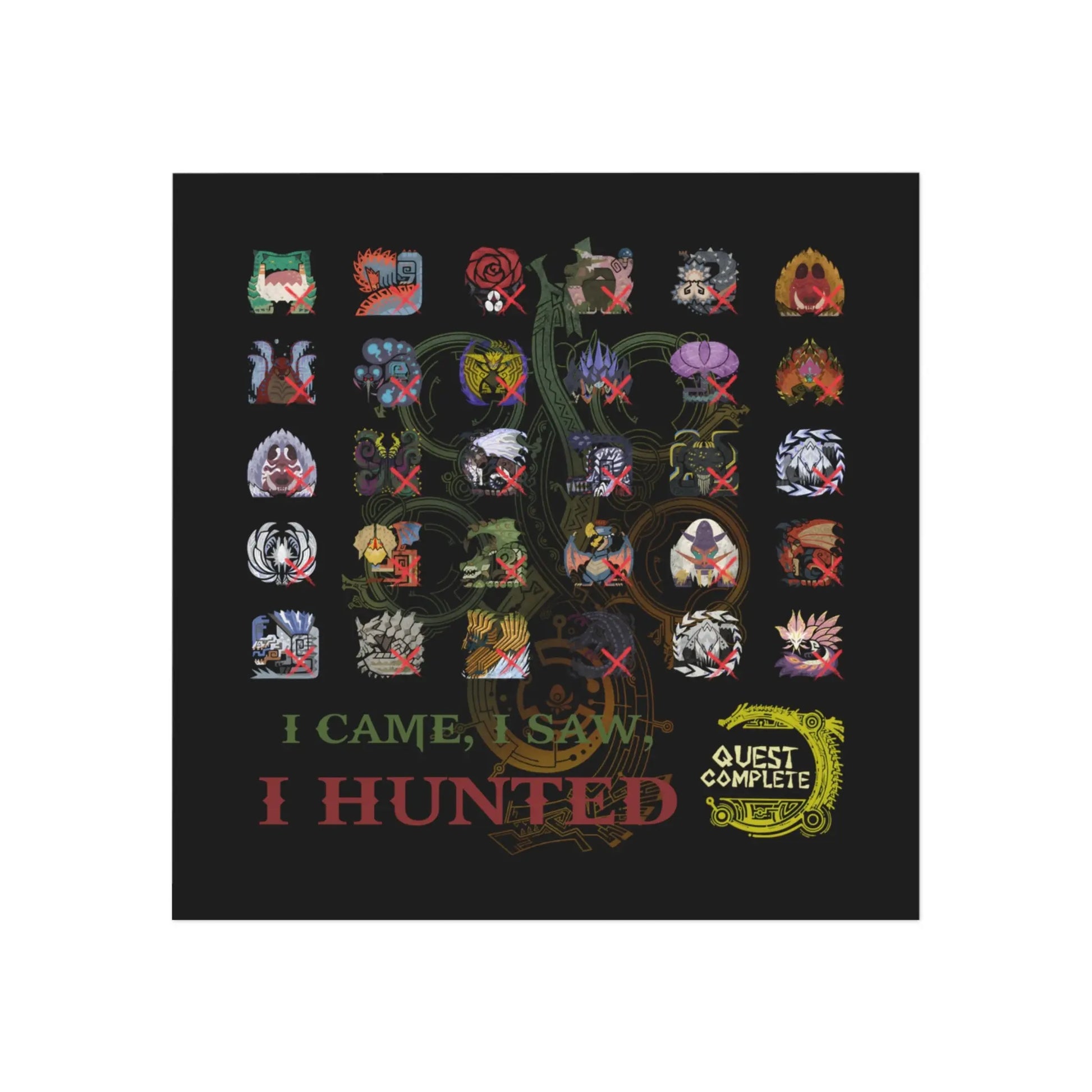 Monster Hunter Wilds Square Magnet – Hunting Record Art for Gamers  Geniogoods