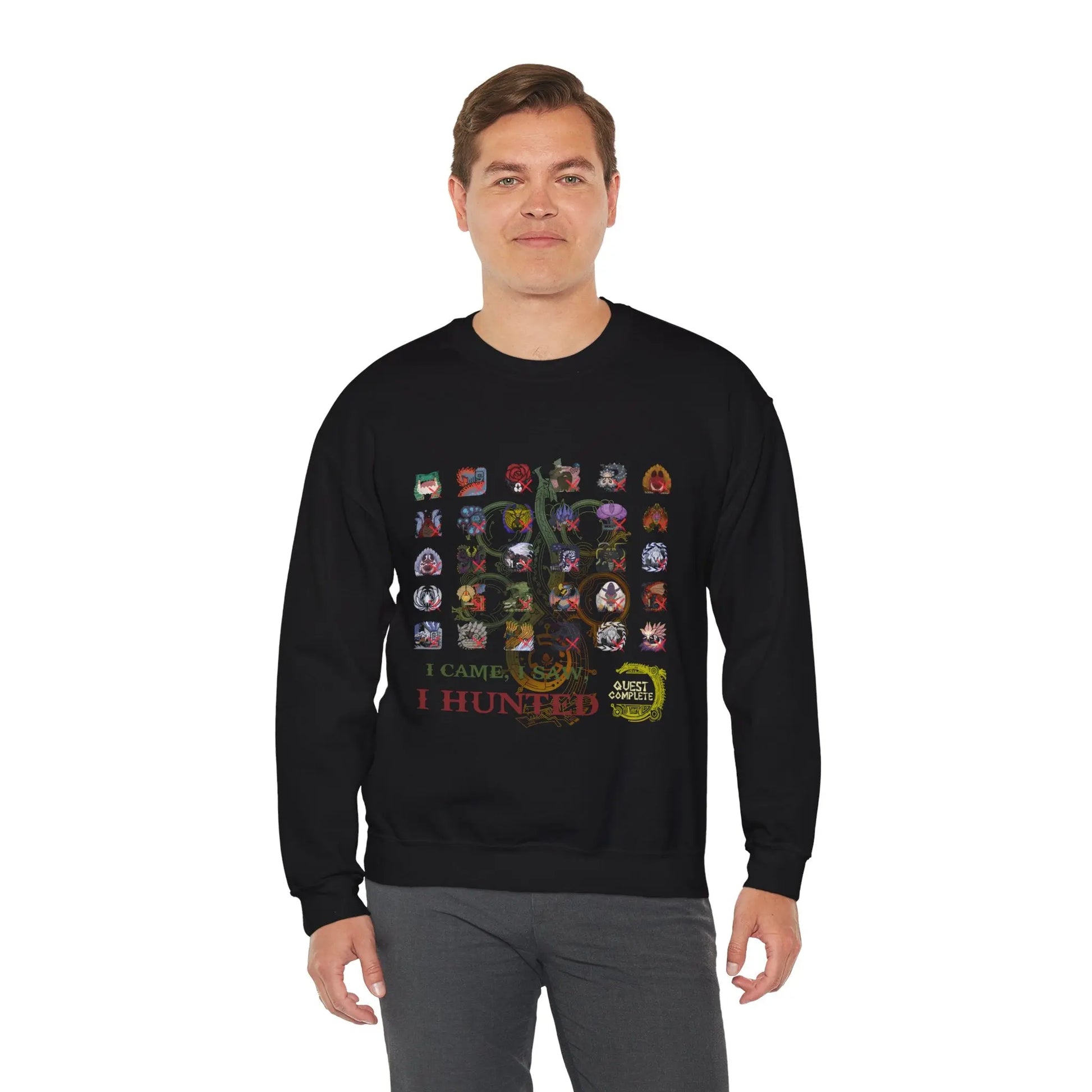 Monster Hunter Wilds Sweatshirt – Unisex Gamer Crewneck with Front & Back Print  Geniogoods