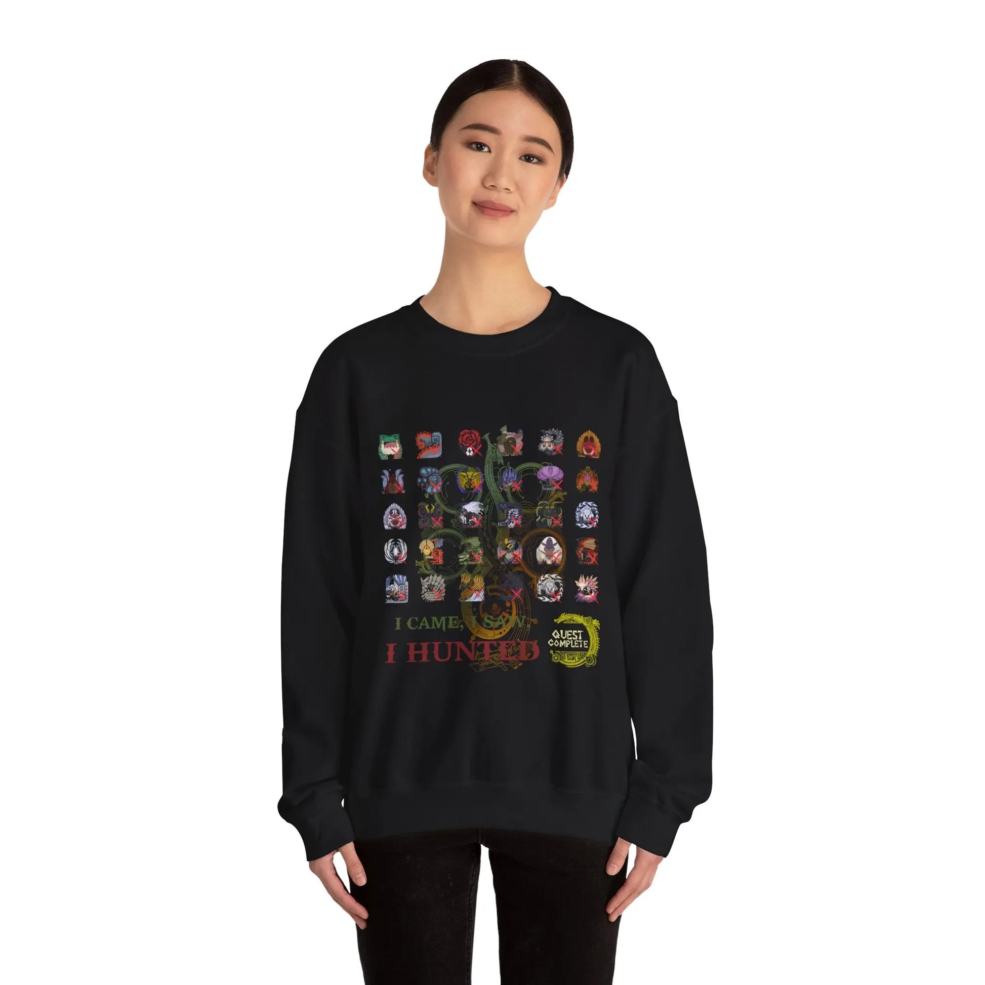 Monster Hunter Wilds Sweatshirt – Unisex Gamer Crewneck with Front & Back Print  Geniogoods