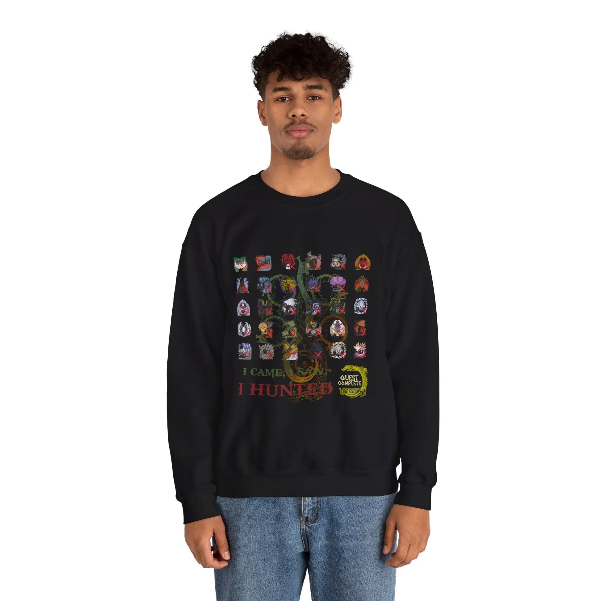 Monster Hunter Wilds Sweatshirt – Unisex Gamer Crewneck with Front & Back Print  Geniogoods
