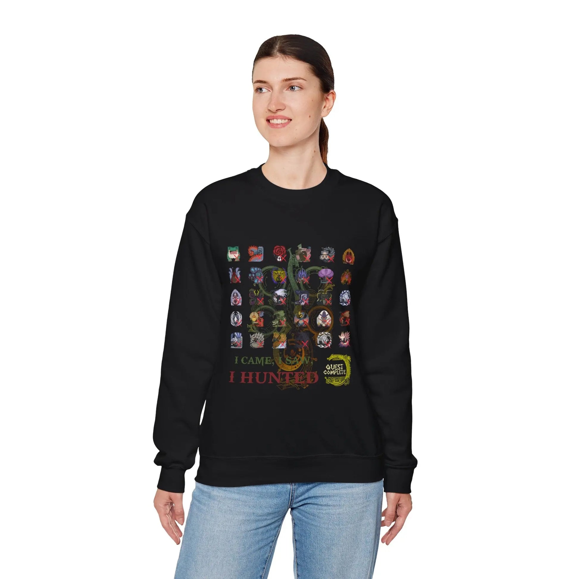Monster Hunter Wilds Sweatshirt – Unisex Gamer Crewneck with Front & Back Print  Geniogoods