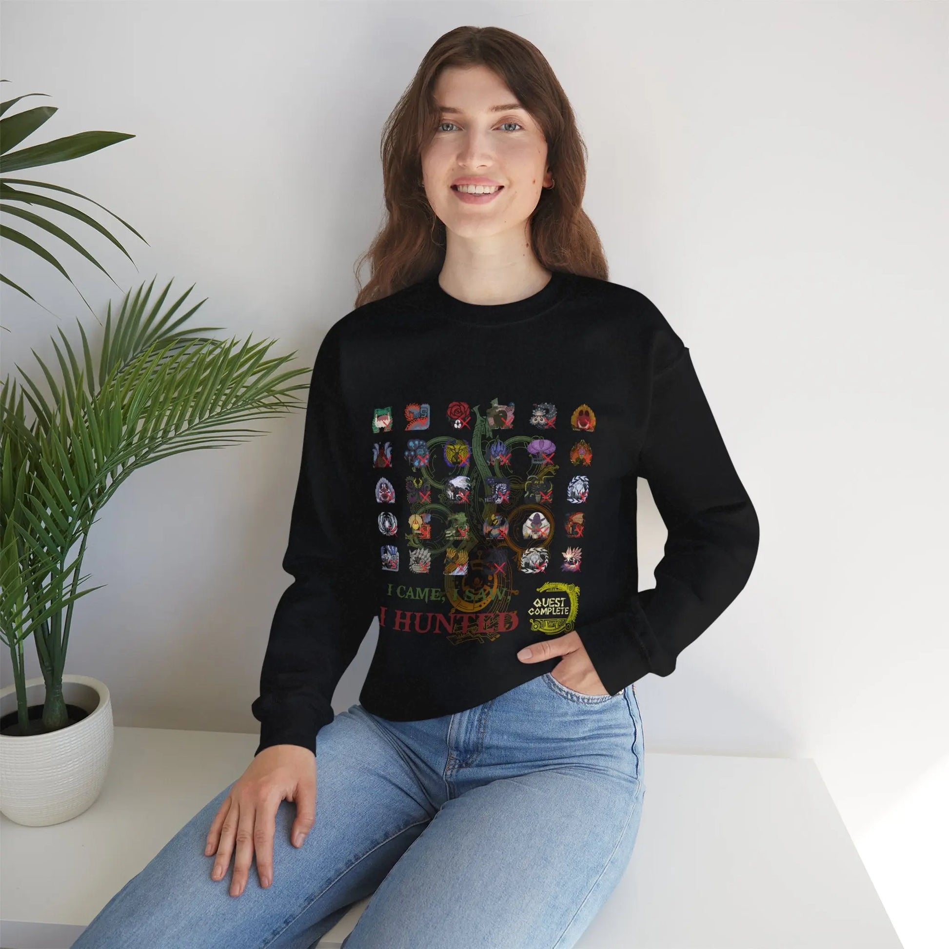Monster Hunter Wilds Sweatshirt – Unisex Gamer Crewneck with Front & Back Print  Geniogoods