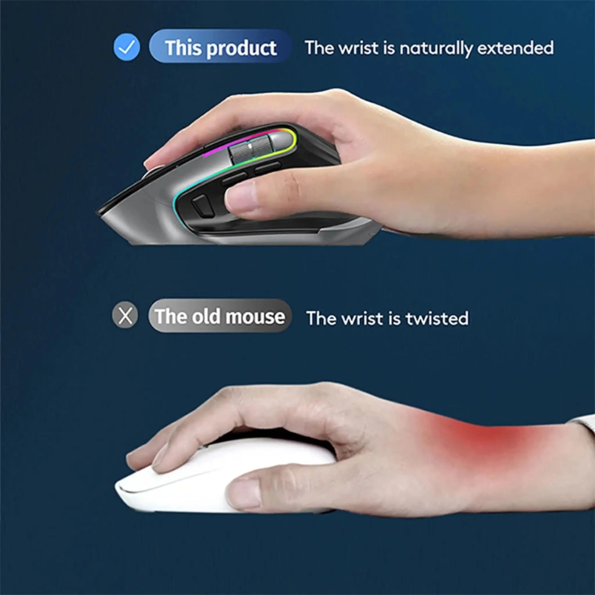 Multi-Device Wireless Mouse | Bluetooth 5.0 & 2.4G Geniogoods