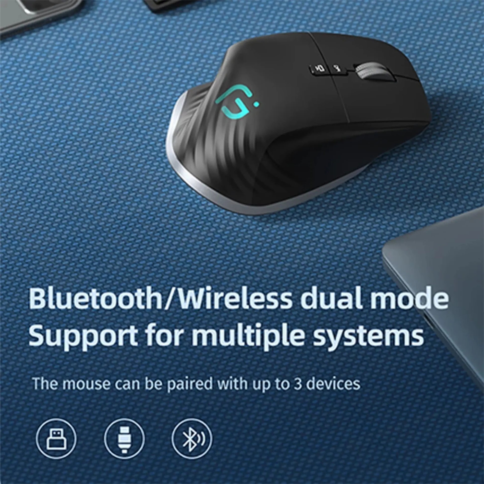 Multi-Device Wireless Mouse | Bluetooth 5.0 & 2.4G Geniogoods