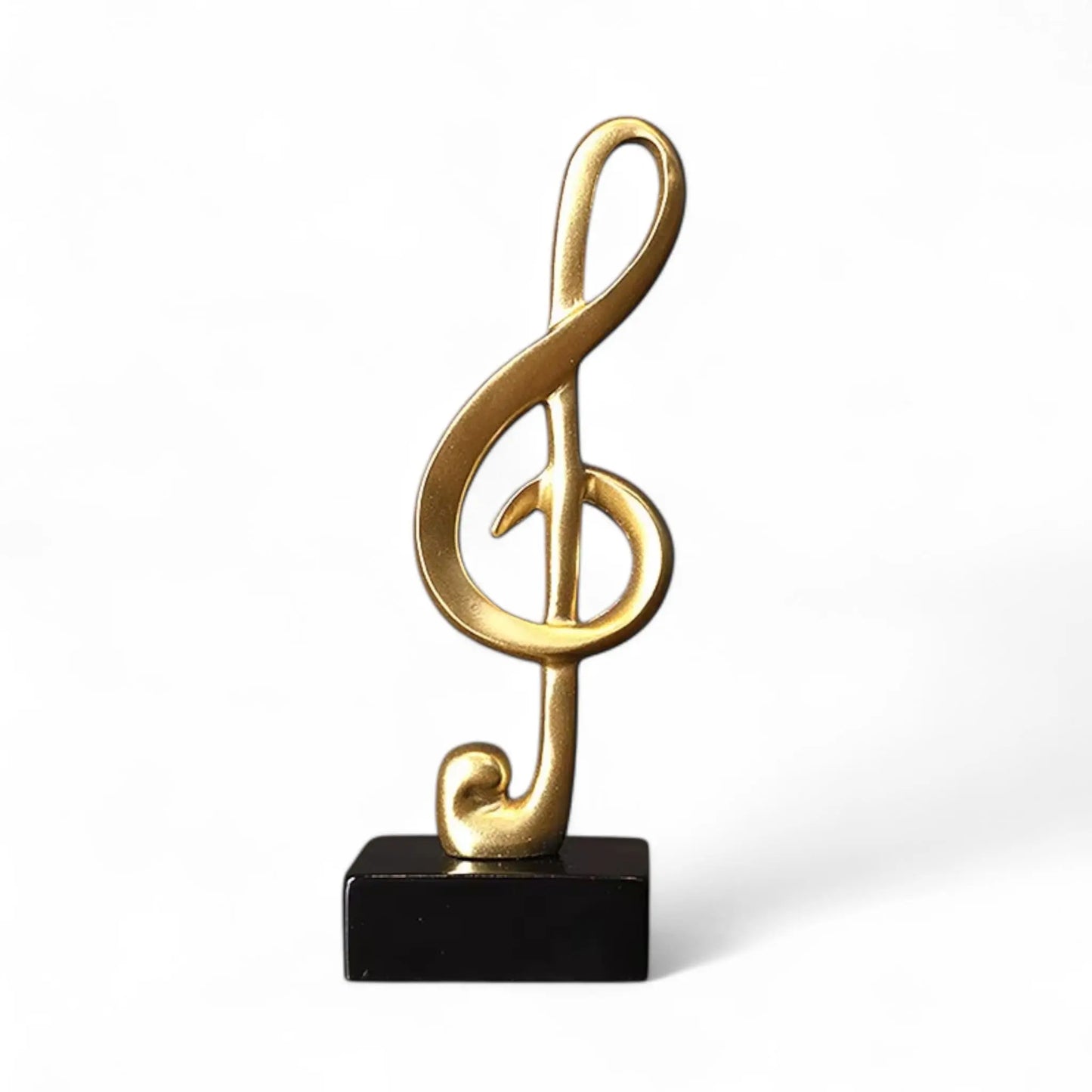 Musical Note Resin Sculpture – Elegant Gold Figurine for Home & Studio Decor  Geniogoods