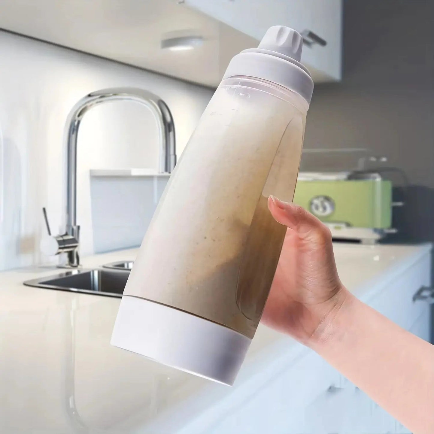 Pancake Batter Bottle | Mixer & Dispenser with Blender Ball 