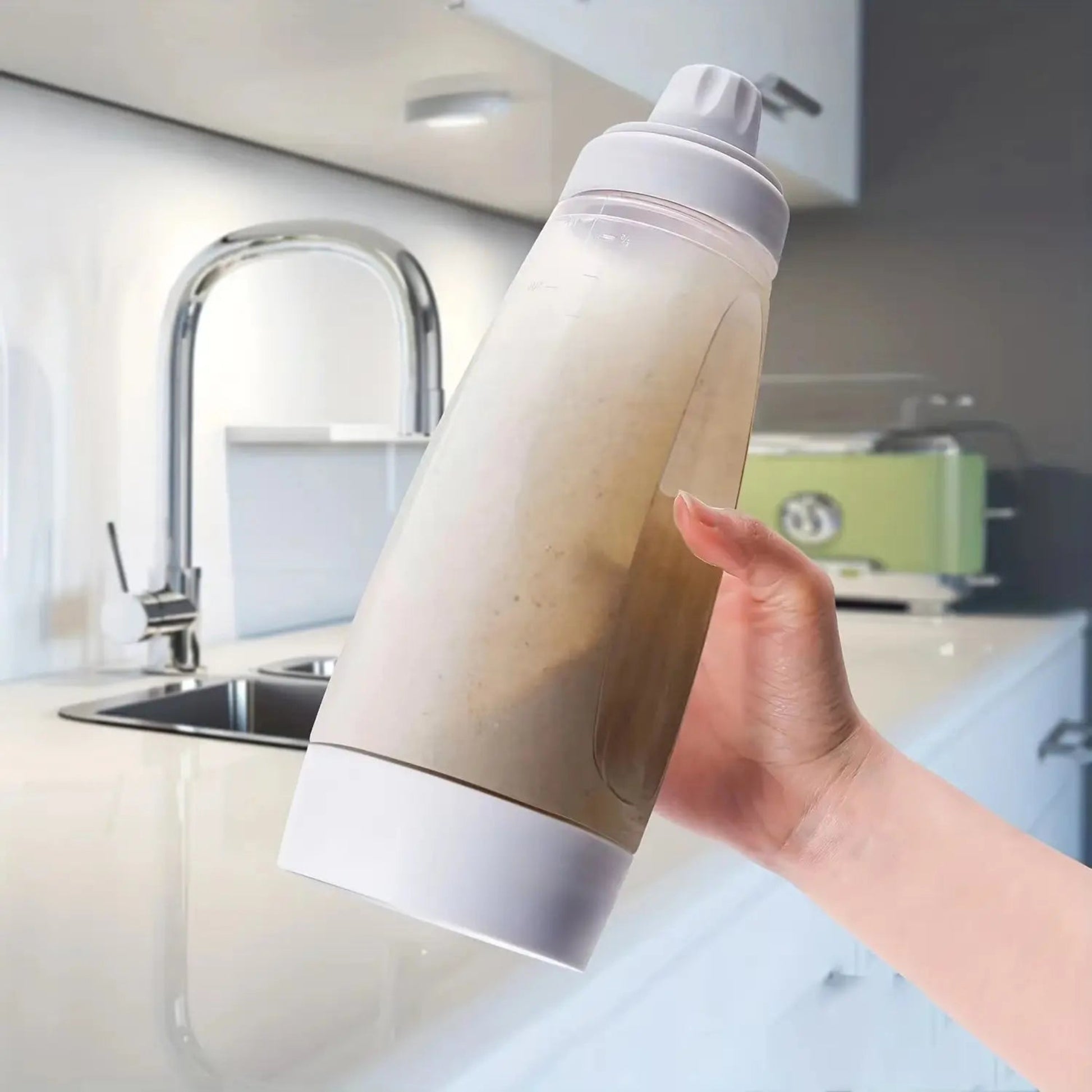 Pancake Batter Bottle | Mixer & Dispenser with Blender Ball 